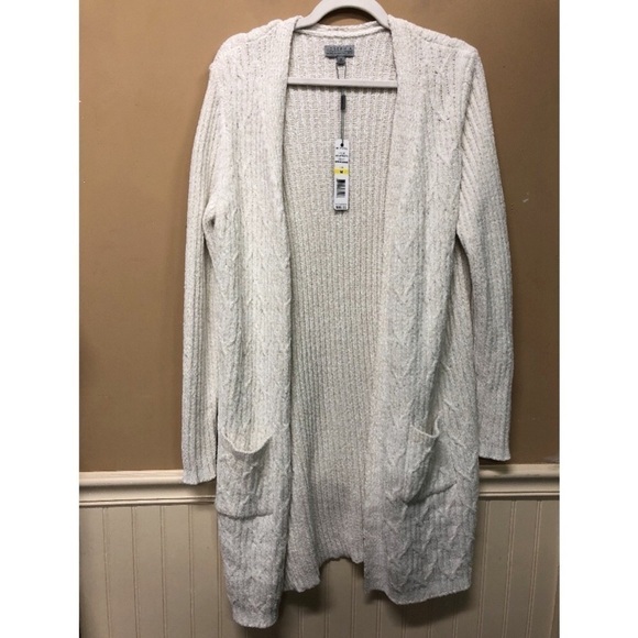 Joseph A Chenille Off White Cardigan Cozy Soft Sweater Size M NWT - Picture 1 of 6